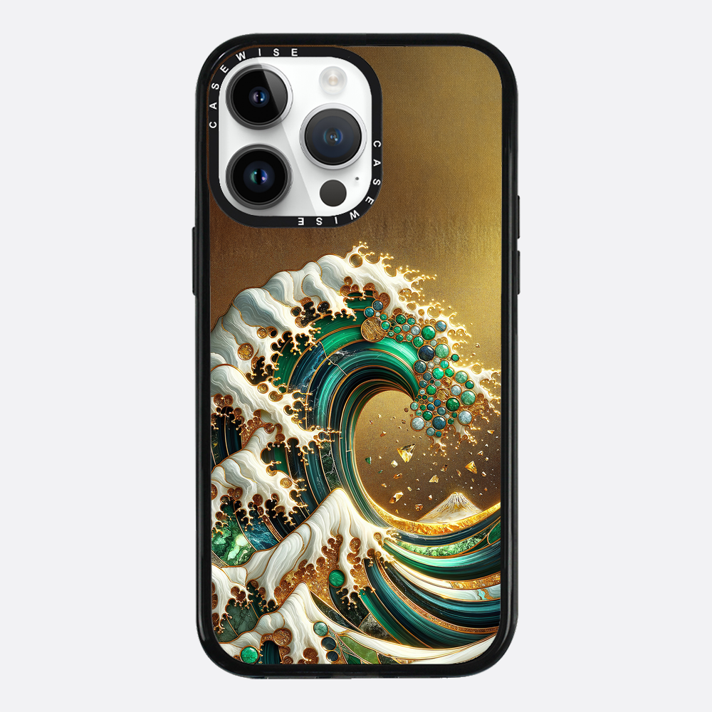 Gold Great Wave Abstract - Etui