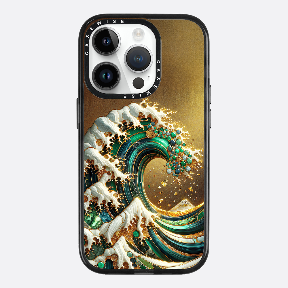 Gold Great Wave Abstract - Etui