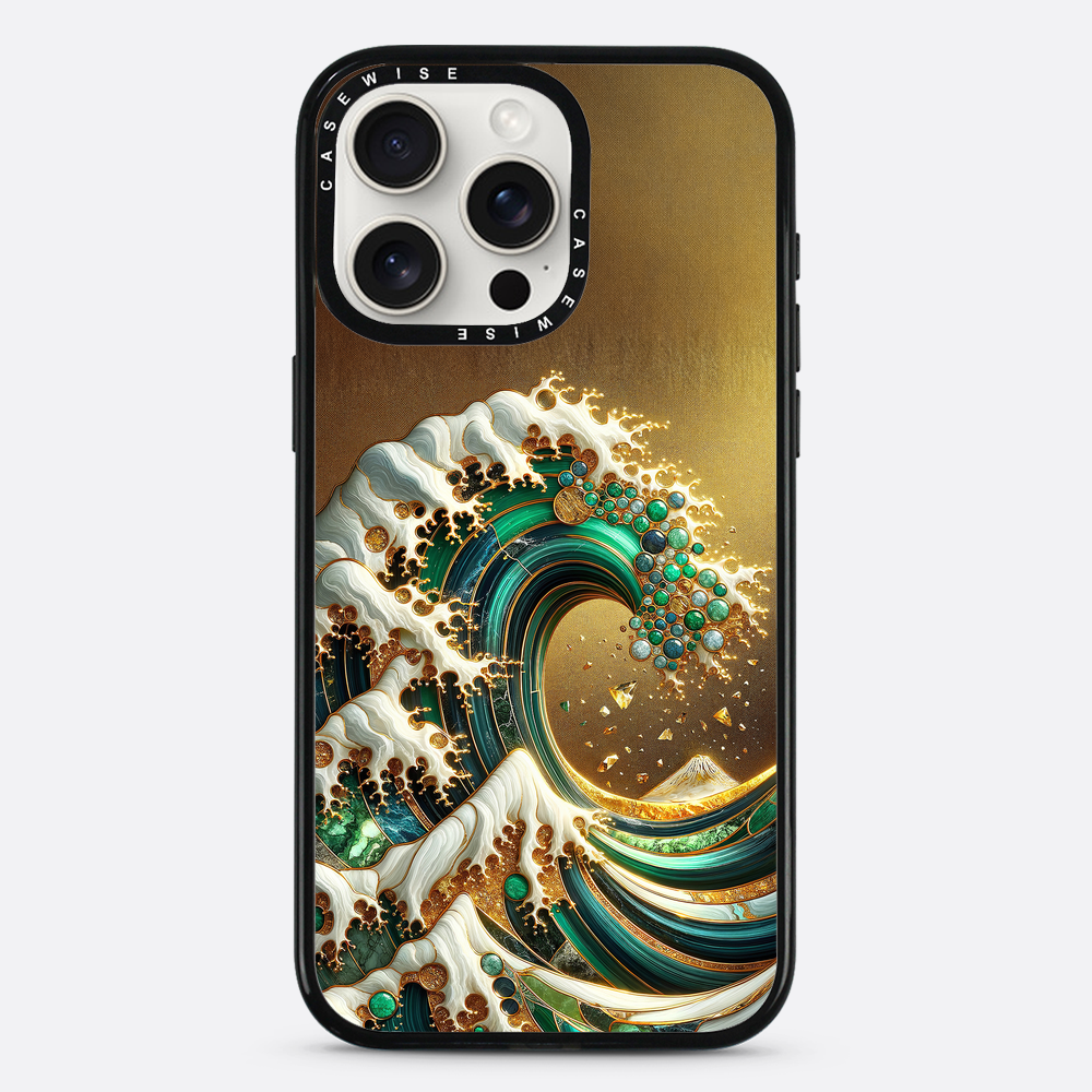 Gold Great Wave Abstract - Etui