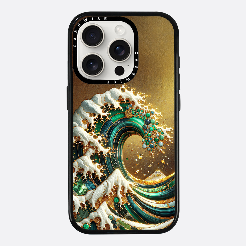 Gold Great Wave Abstract - Etui