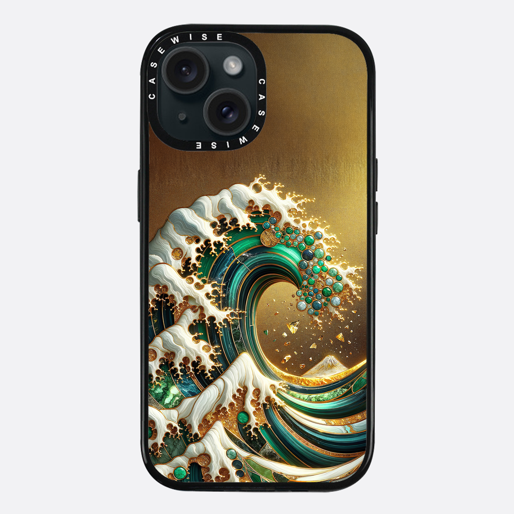 Gold Great Wave Abstract - Etui