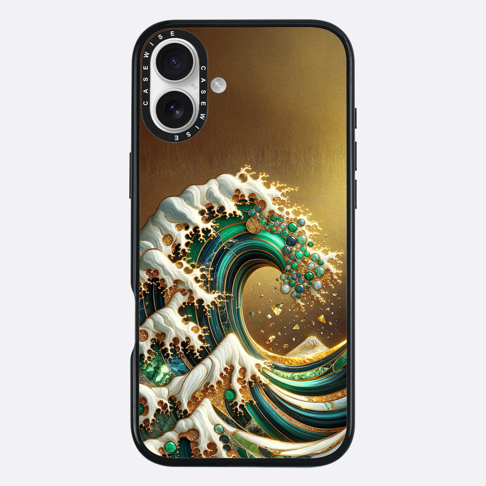 Gold Great Wave Abstract - Etui