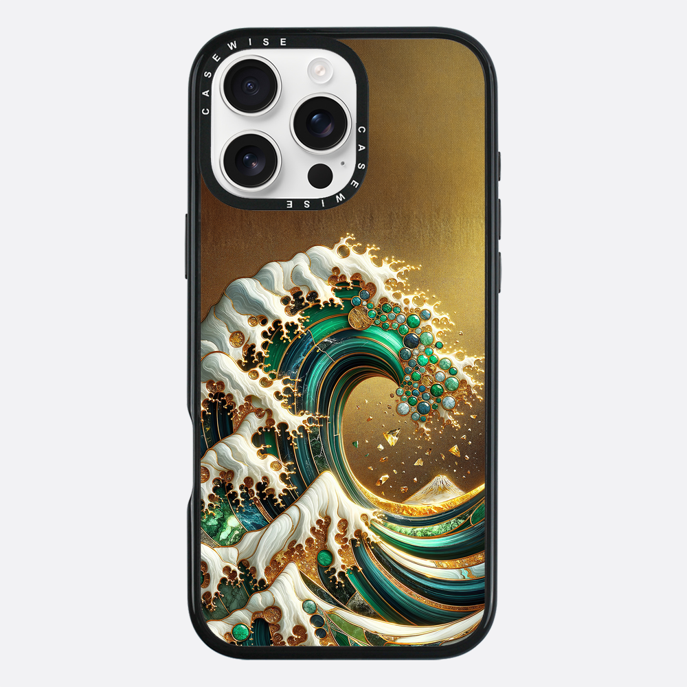 Gold Great Wave Abstract - Etui
