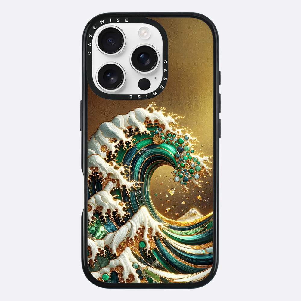 Gold Great Wave Abstract - Etui