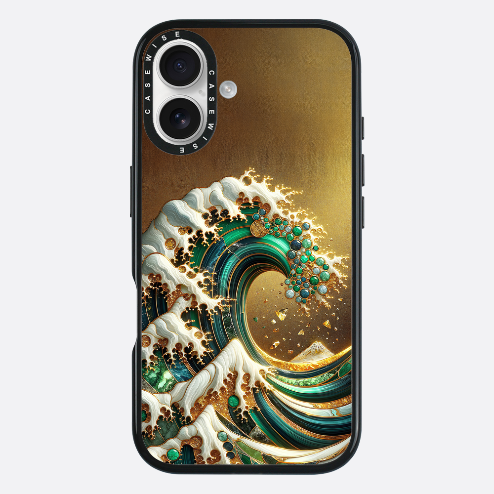 Gold Great Wave Abstract - Etui