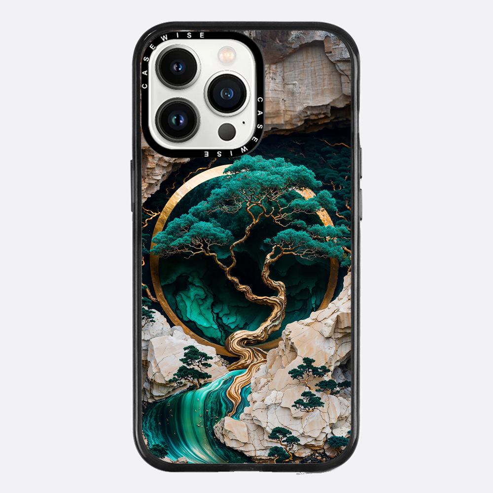 Mountain Tree Kintsugi Art - Etui