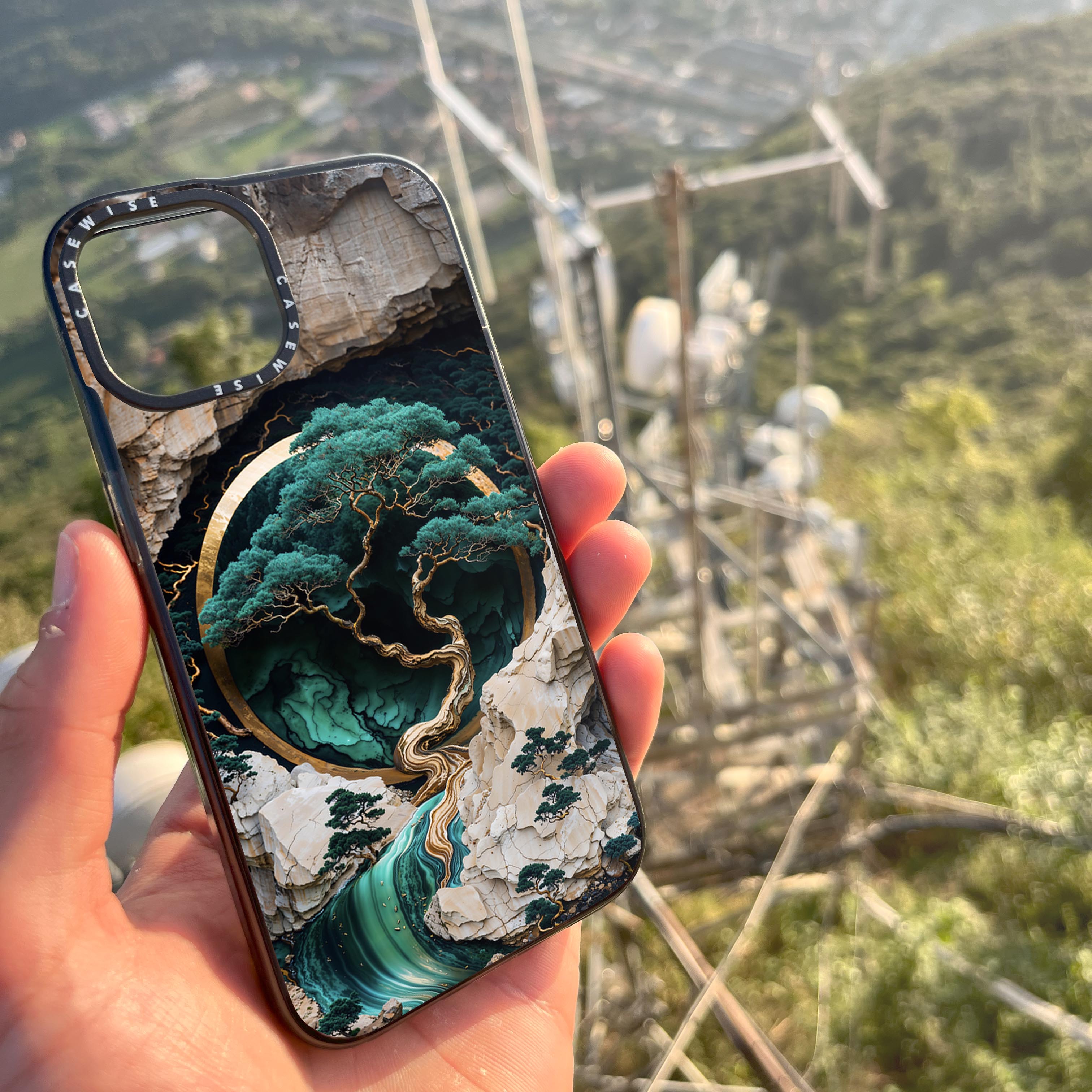 Mountain Tree Kintsugi Art - Etui