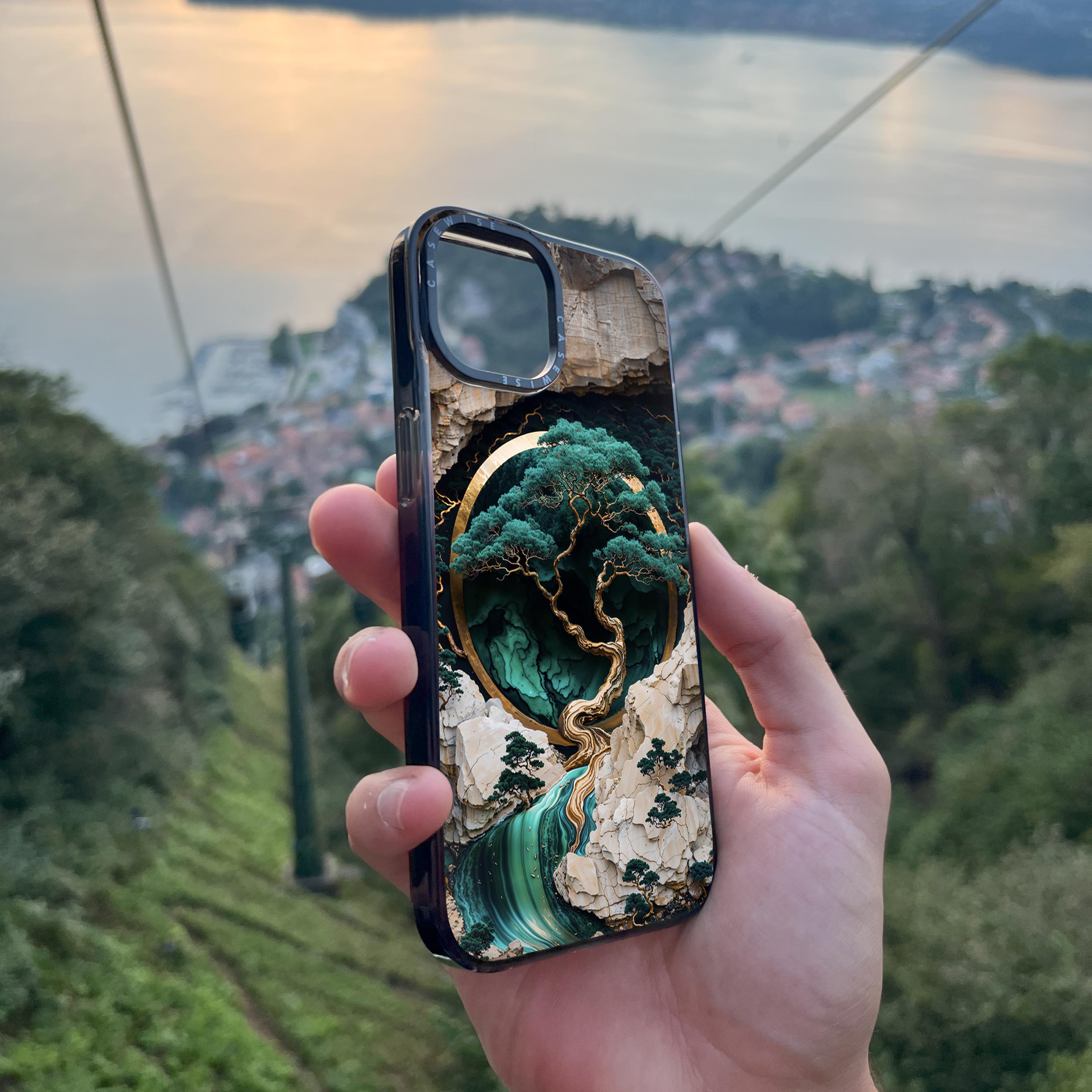 Mountain Tree Kintsugi Art - Etui