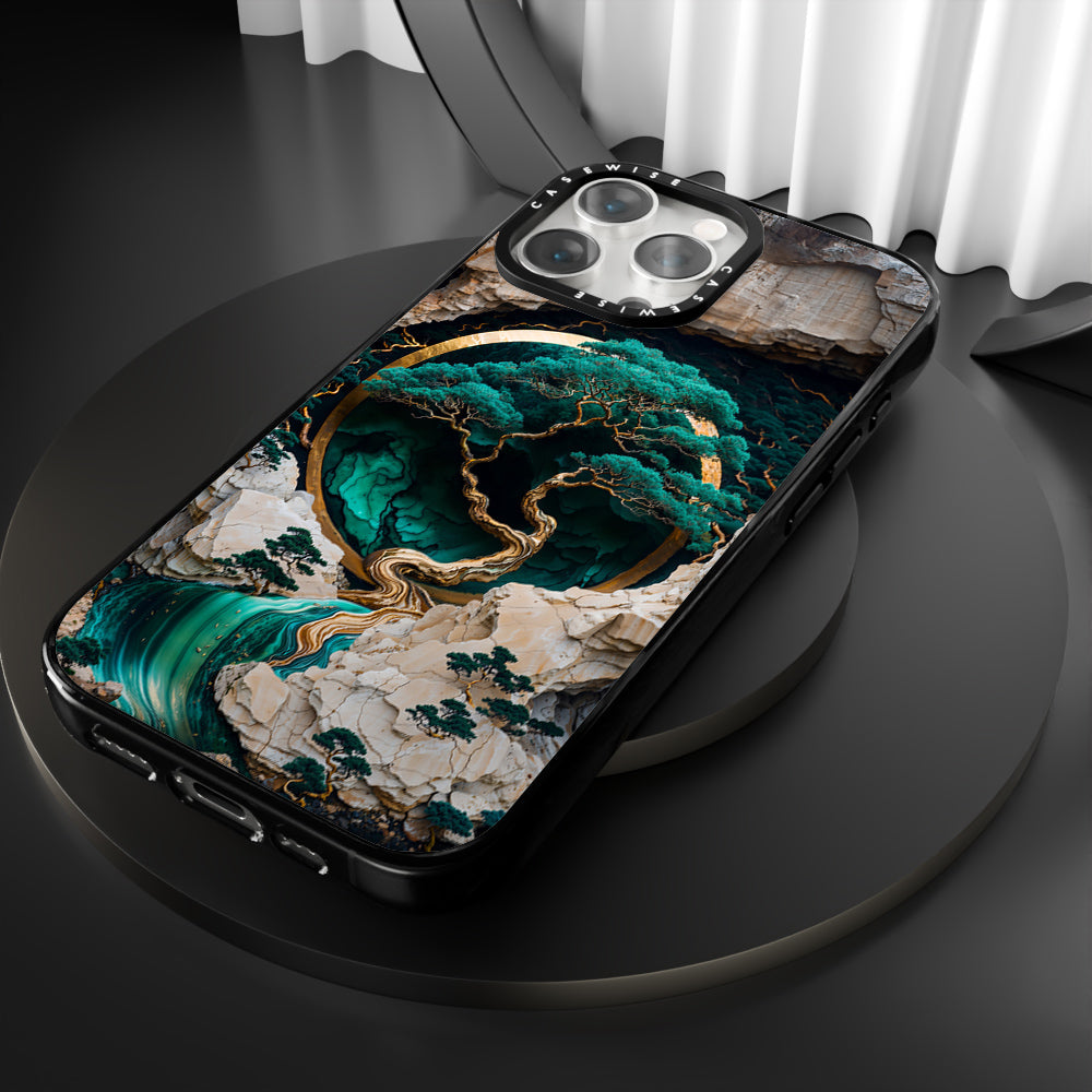 Mountain Tree Kintsugi Art - Etui