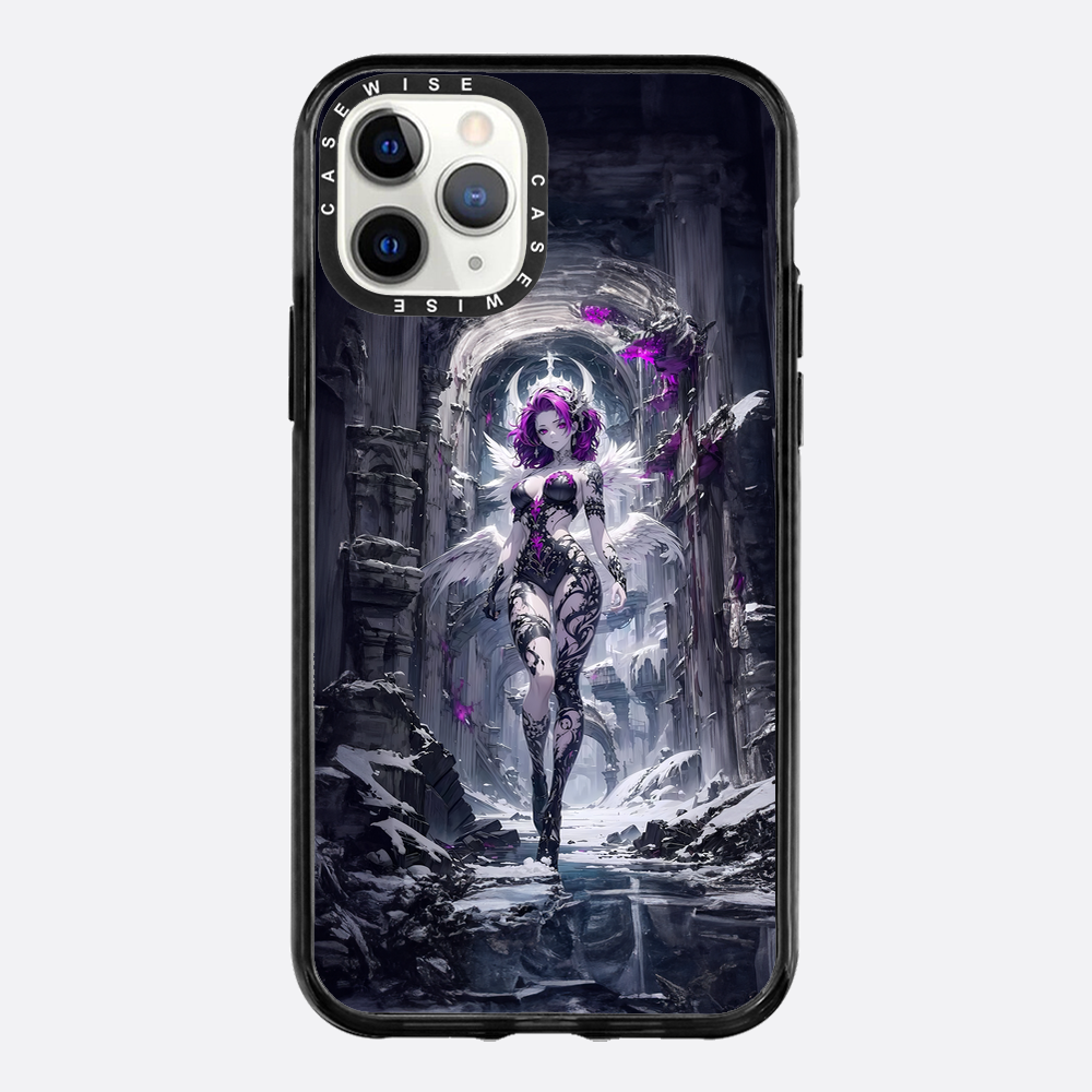 Lady in Purple White Dress - Etui