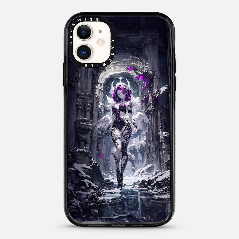 Lady in Purple White Dress - Etui