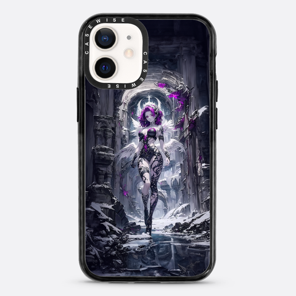 Lady in Purple White Dress - Etui