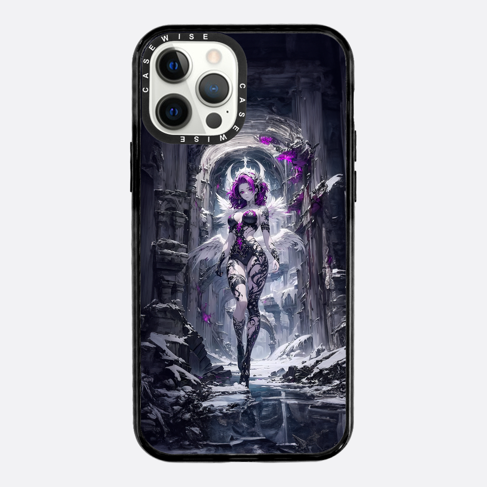 Lady in Purple White Dress - Etui