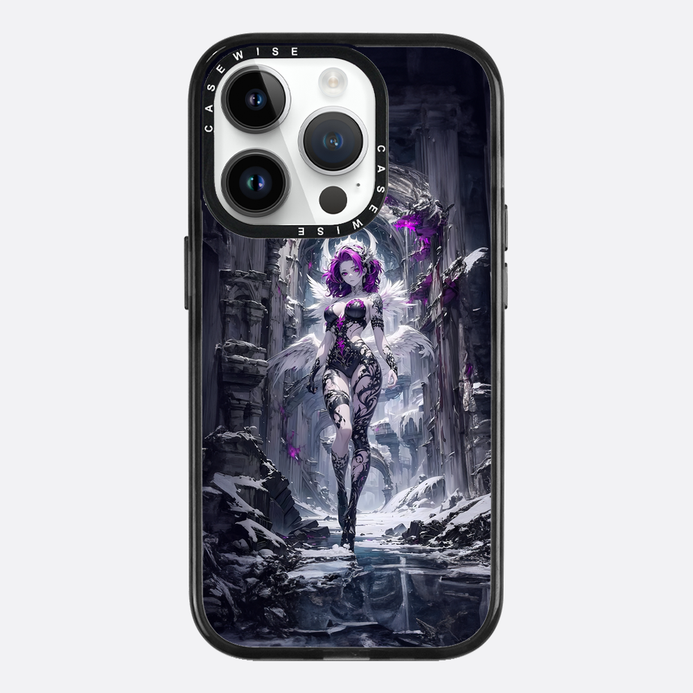 Lady in Purple White Dress - Etui