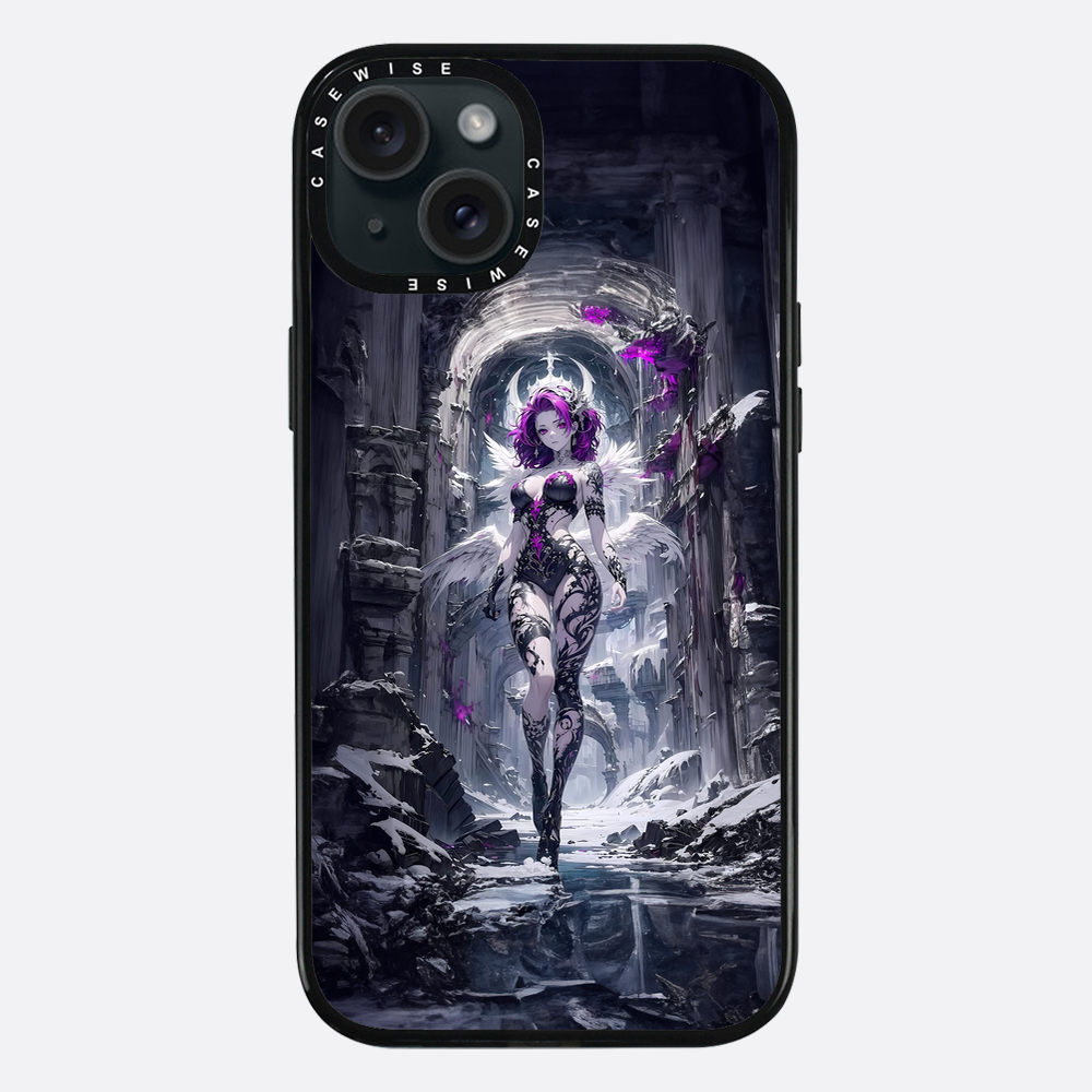 Lady in Purple White Dress - Etui