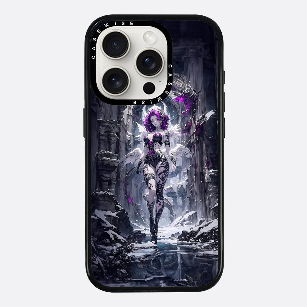 Lady in Purple White Dress - Etui