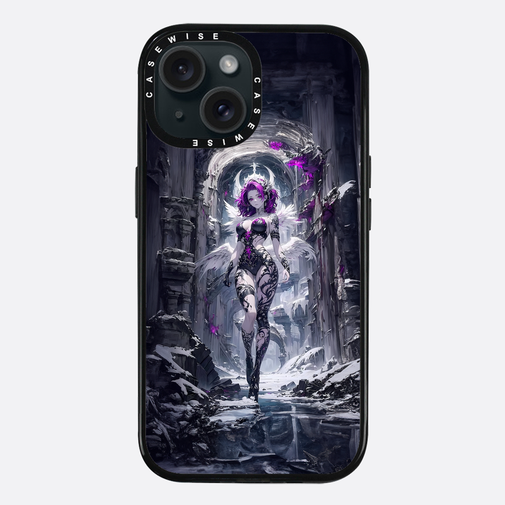 Lady in Purple White Dress - Etui