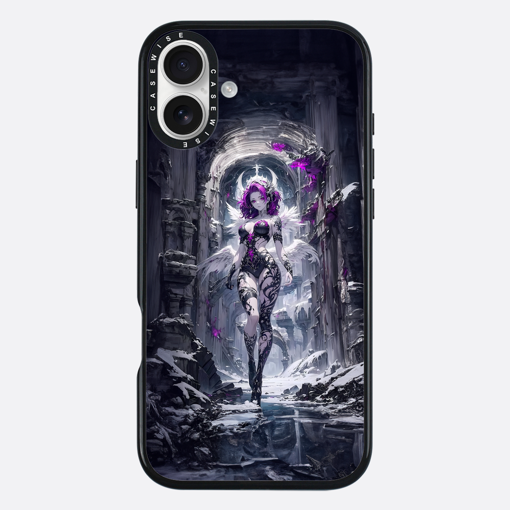 Lady in Purple White Dress - Etui