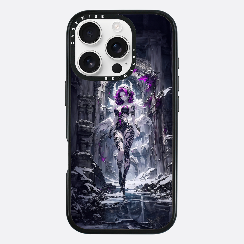 Lady in Purple White Dress - Etui
