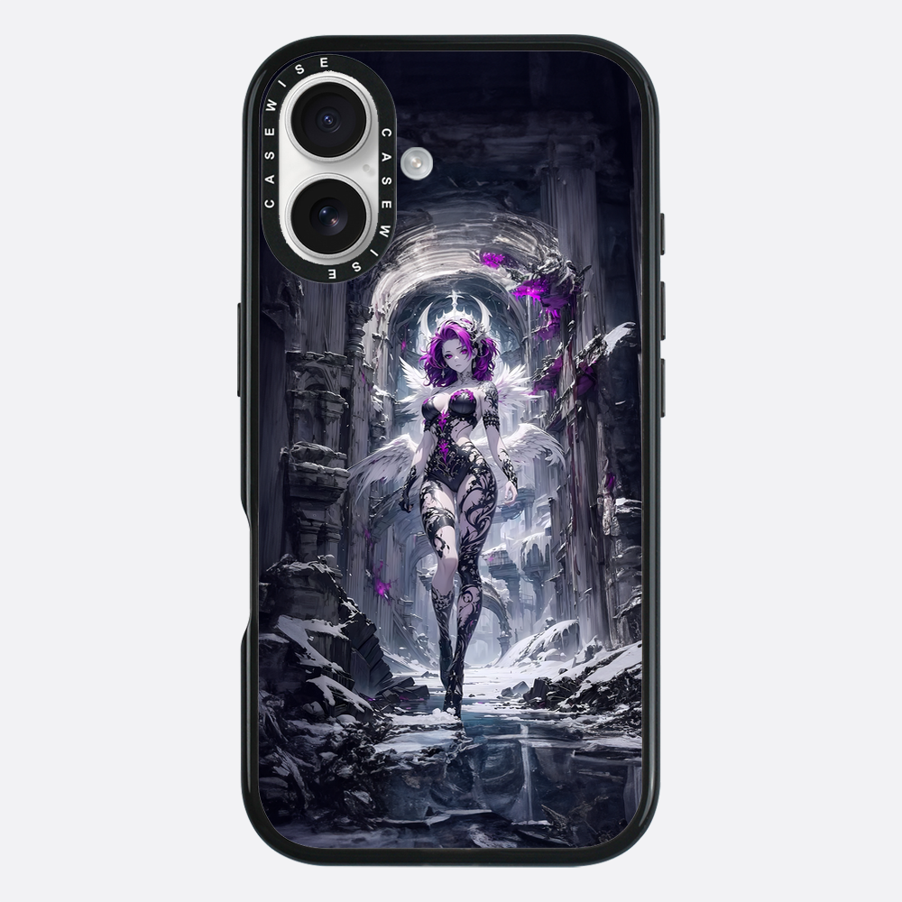 Lady in Purple White Dress - Etui