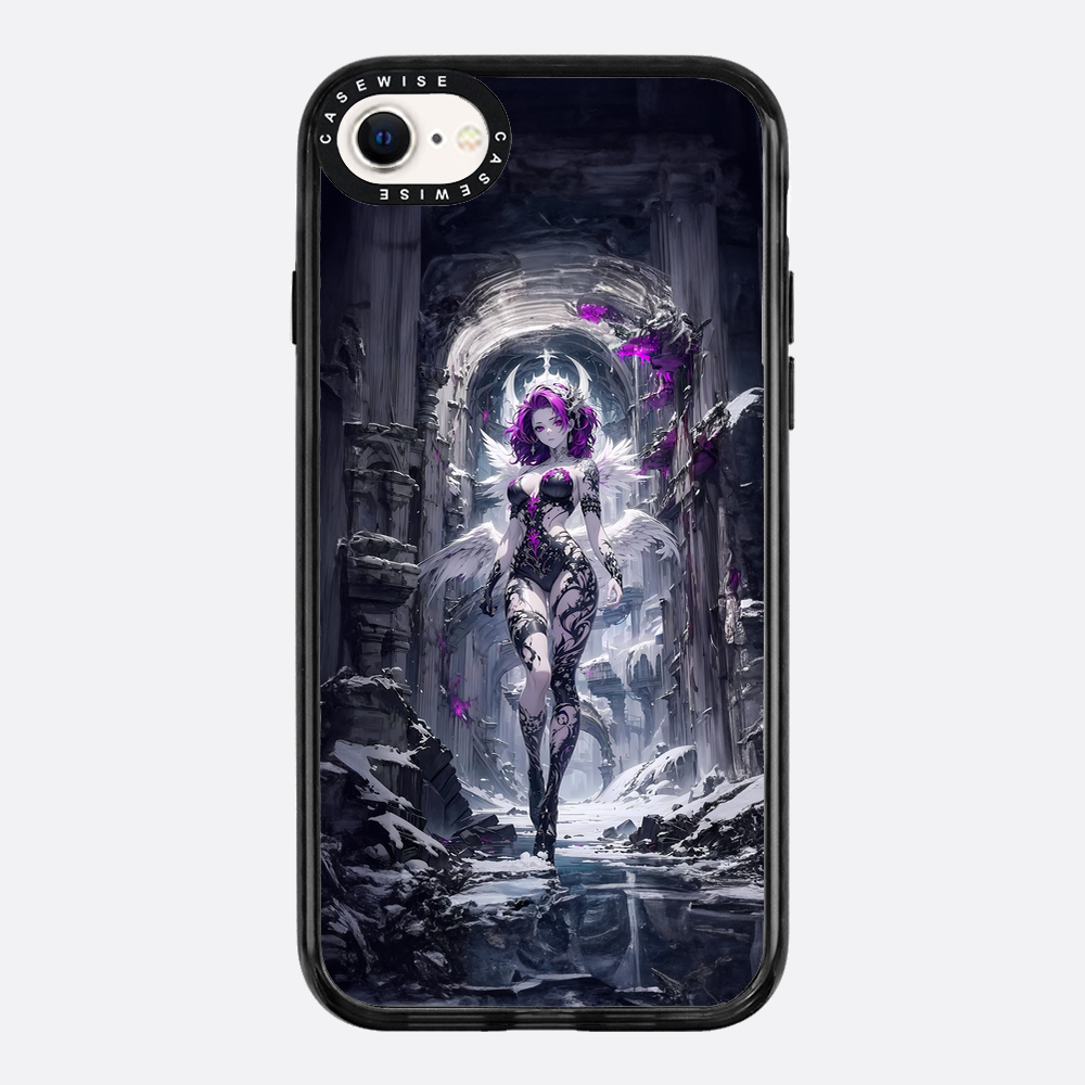 Lady in Purple White Dress - Etui
