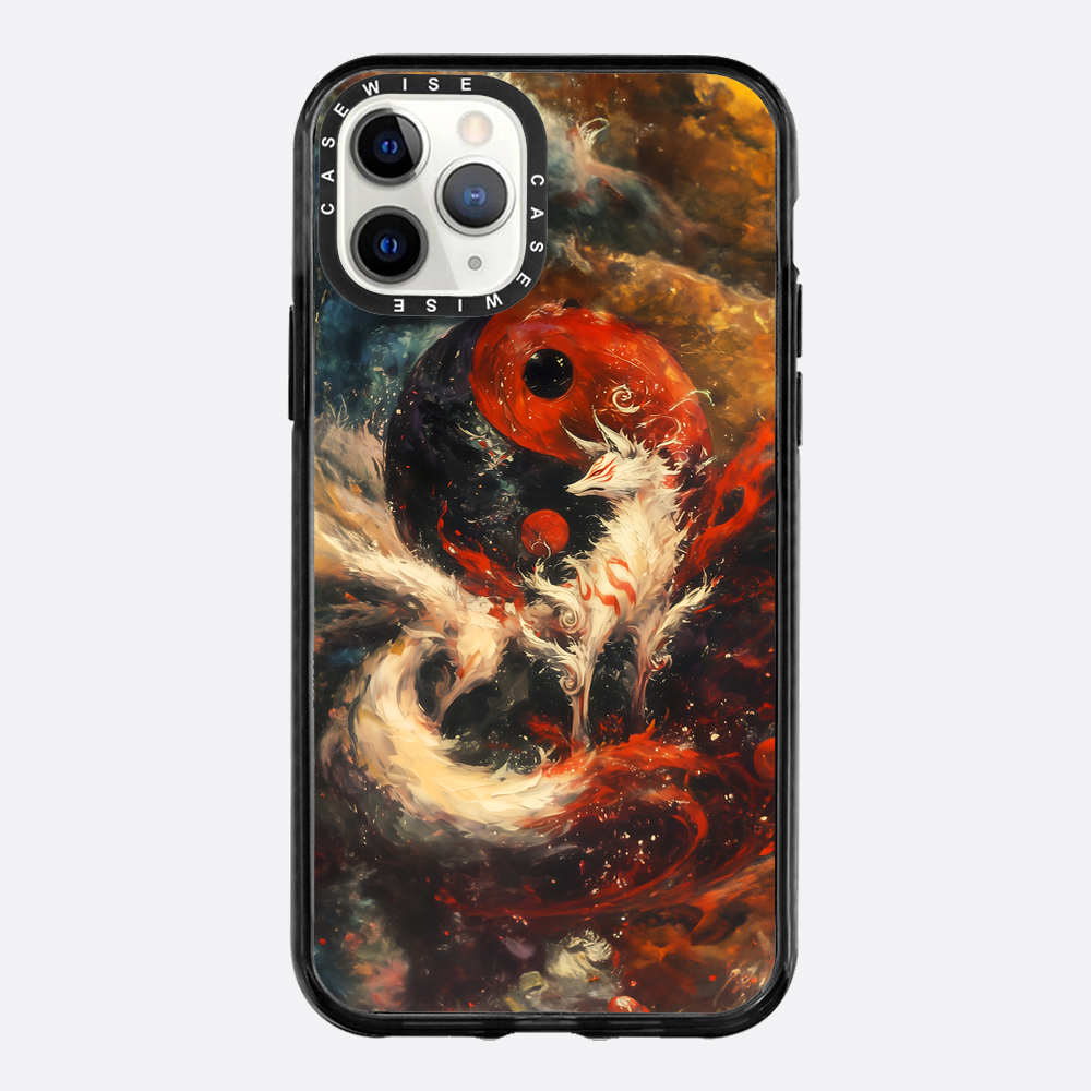Red Kitsune Yin and Yang - Etui