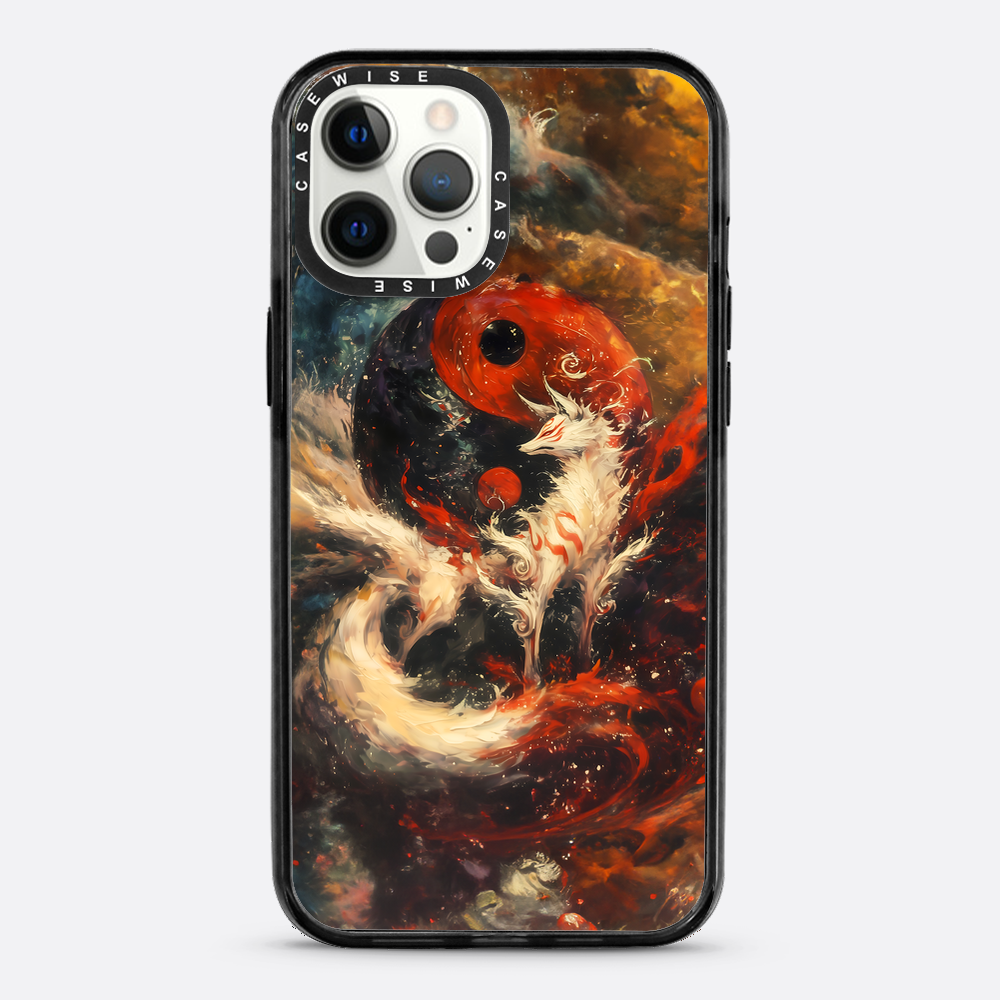 Red Kitsune Yin and Yang - Etui