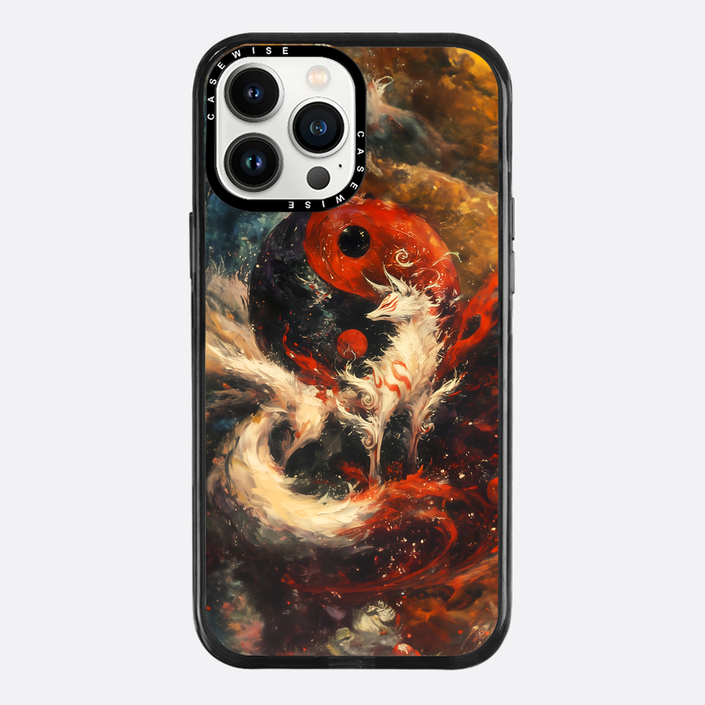 Red Kitsune Yin and Yang - Etui