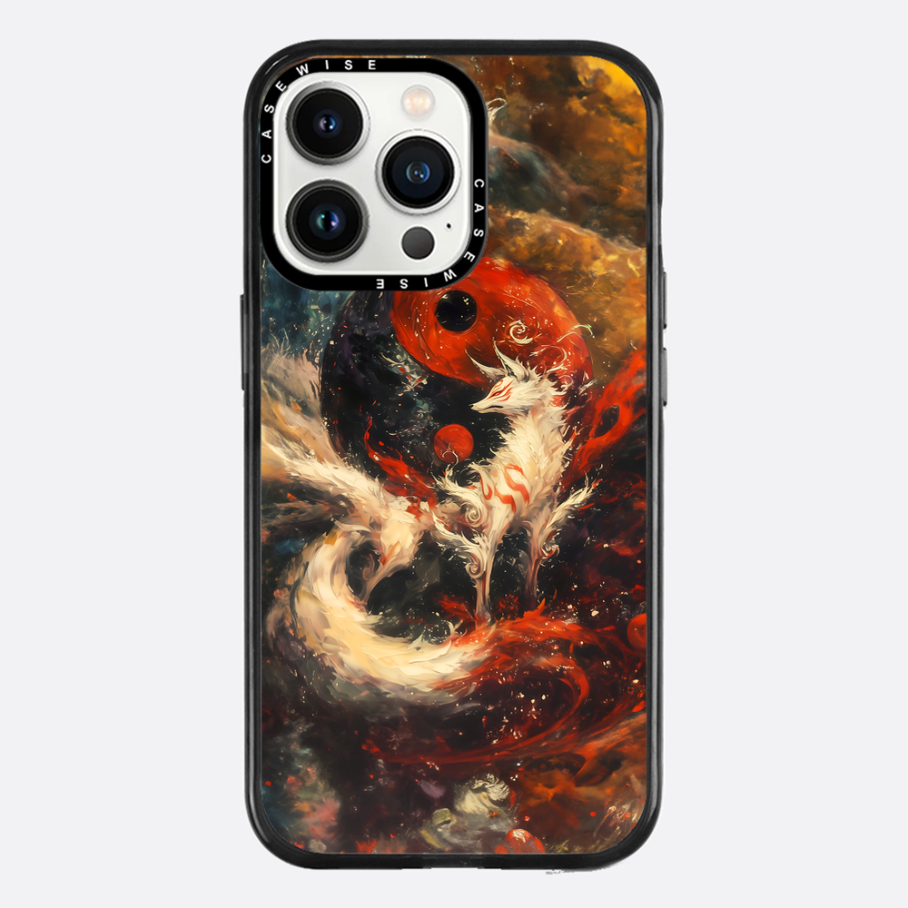 Red Kitsune Yin and Yang - Etui