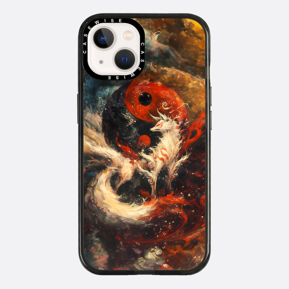 Red Kitsune Yin and Yang - Etui
