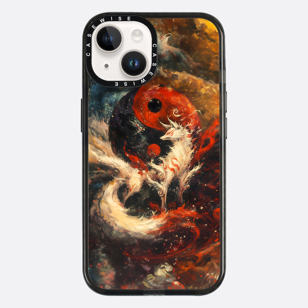Red Kitsune Yin and Yang - Etui