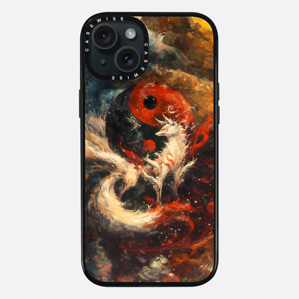 Red Kitsune Yin and Yang - Etui