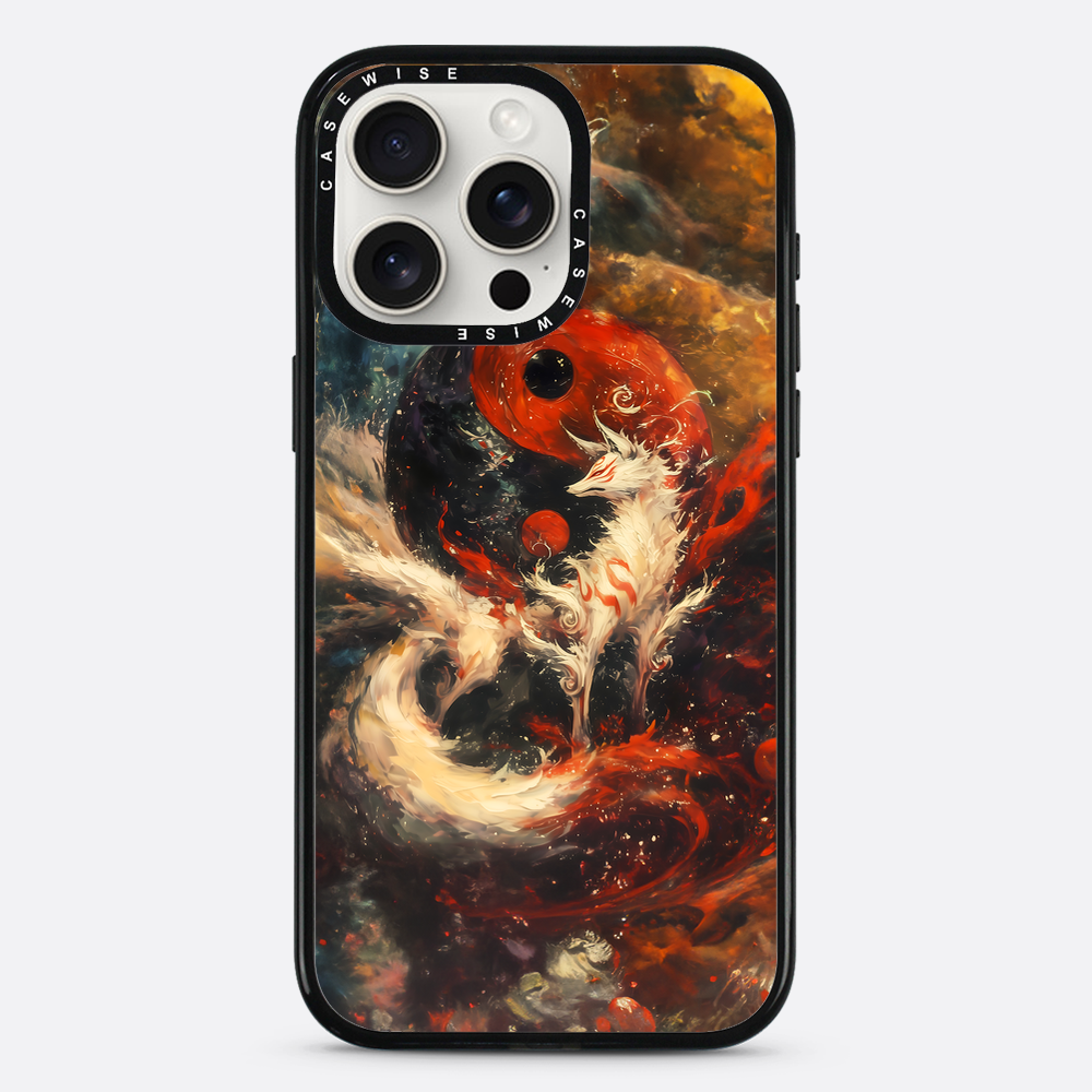 Red Kitsune Yin and Yang - Etui