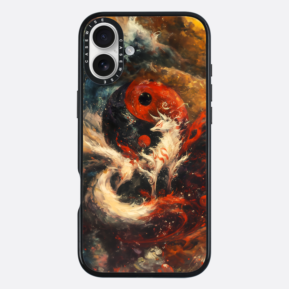 Red Kitsune Yin and Yang - Etui
