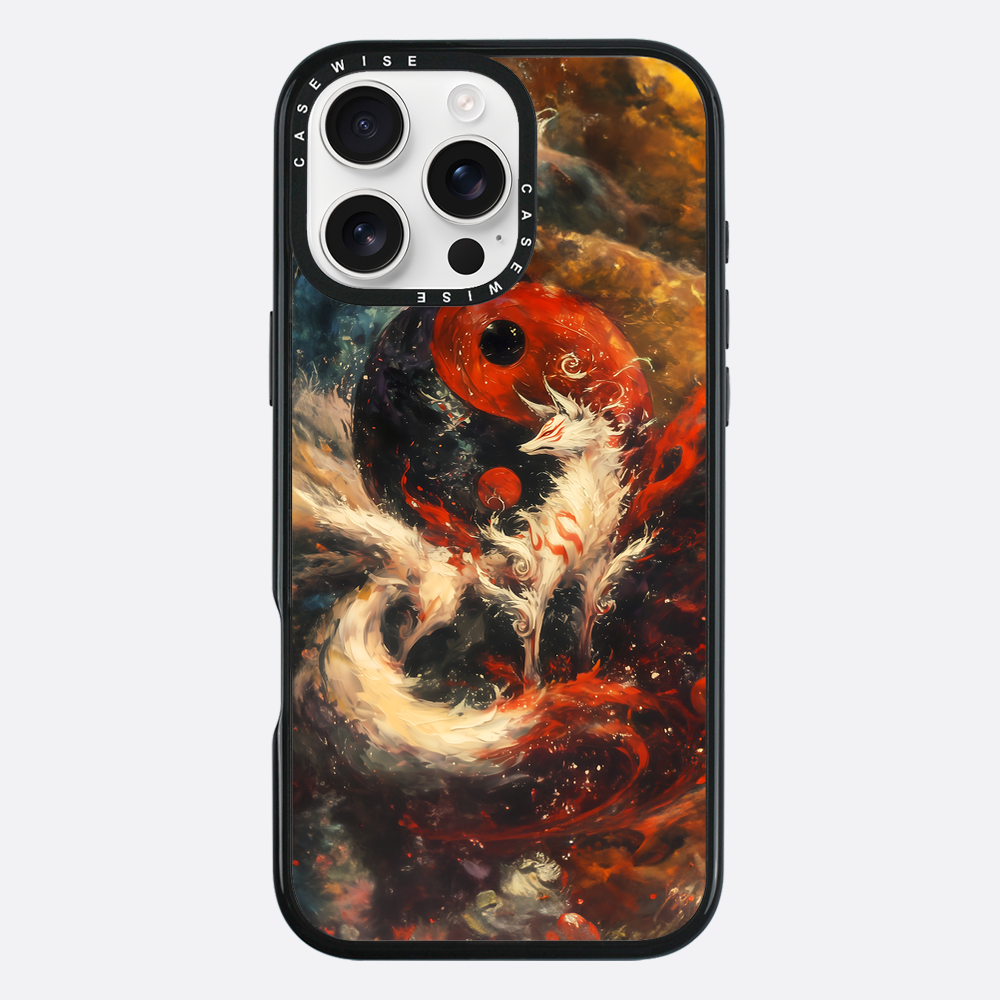 Red Kitsune Yin and Yang - Etui