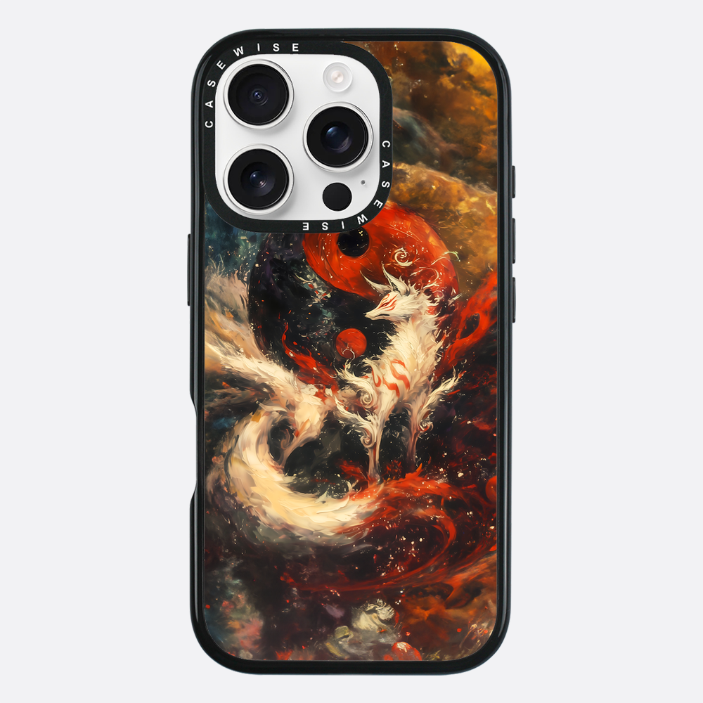 Red Kitsune Yin and Yang - Etui