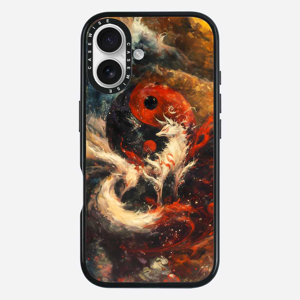 Red Kitsune Yin and Yang - Etui