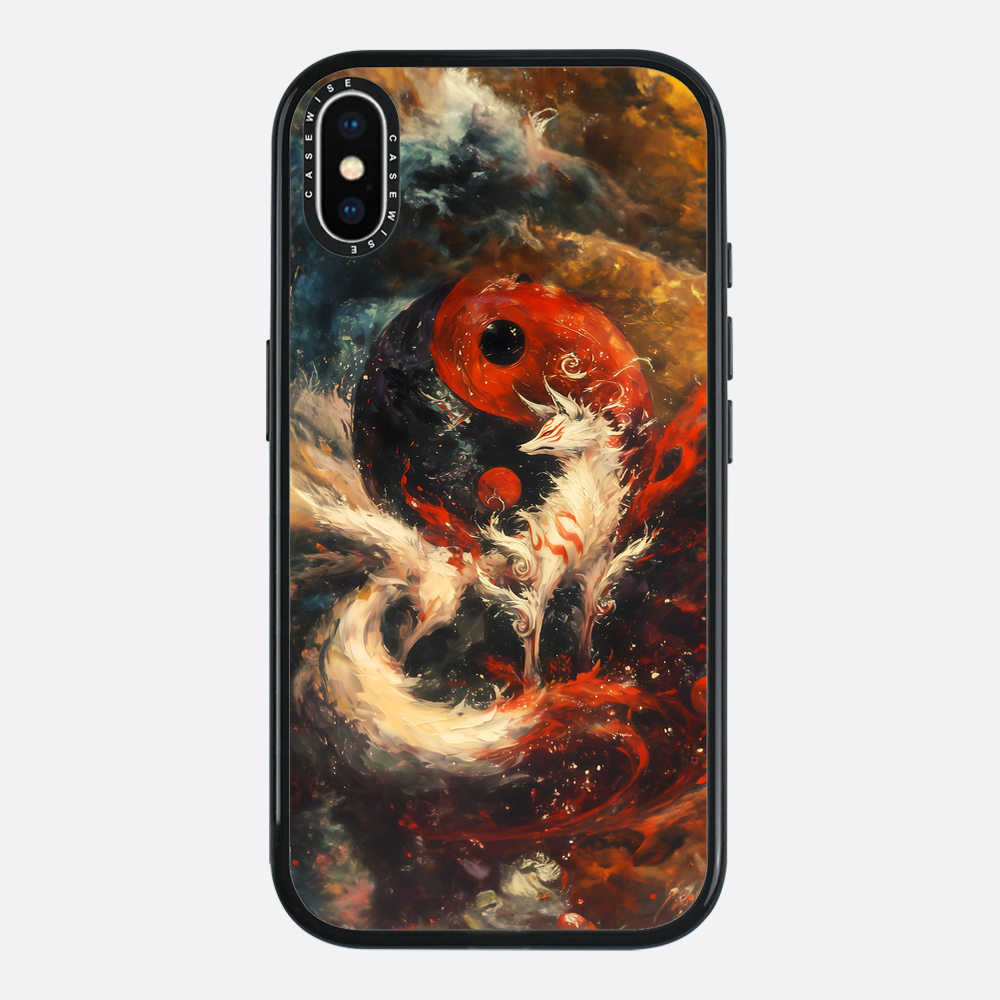 Red Kitsune Yin and Yang - Etui