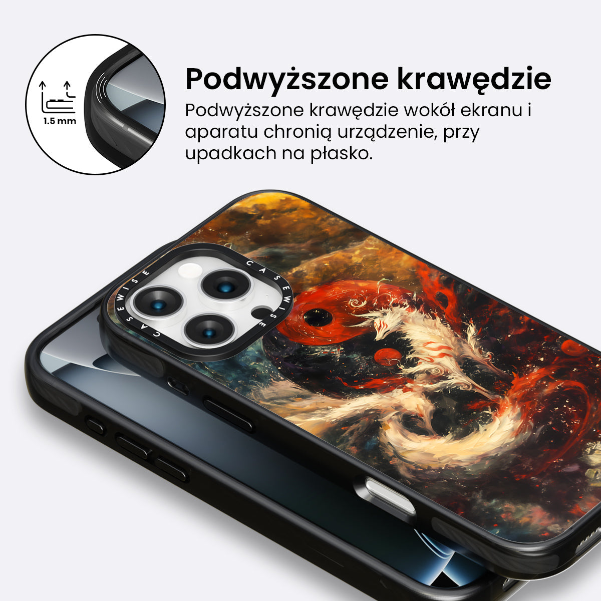 Red Kitsune Yin and Yang - Etui