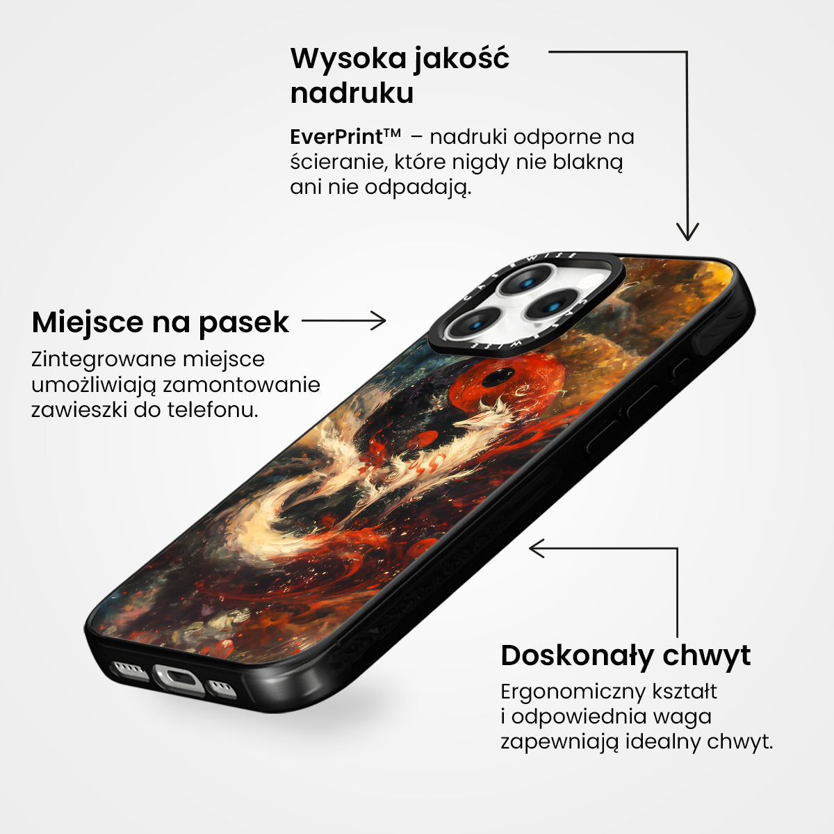 Red Kitsune Yin and Yang - Etui