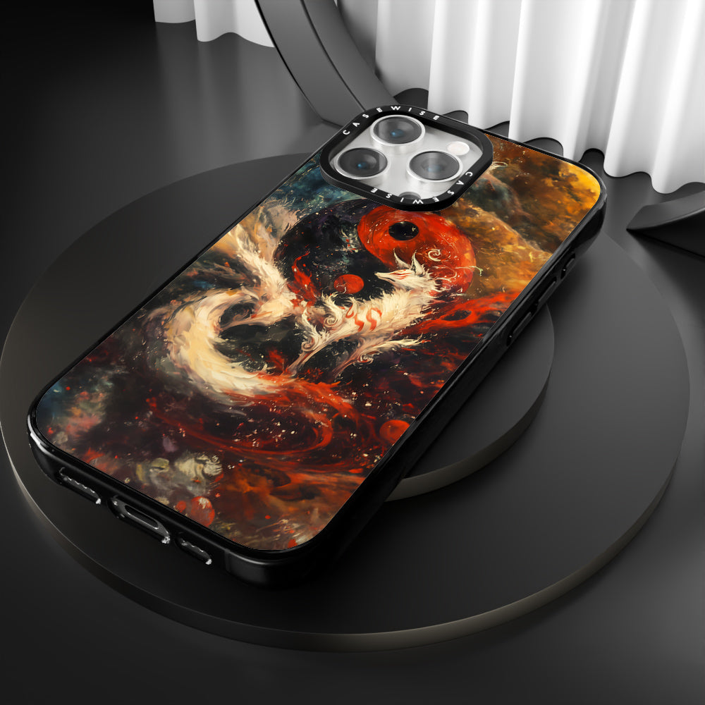 Red Kitsune Yin and Yang - Etui
