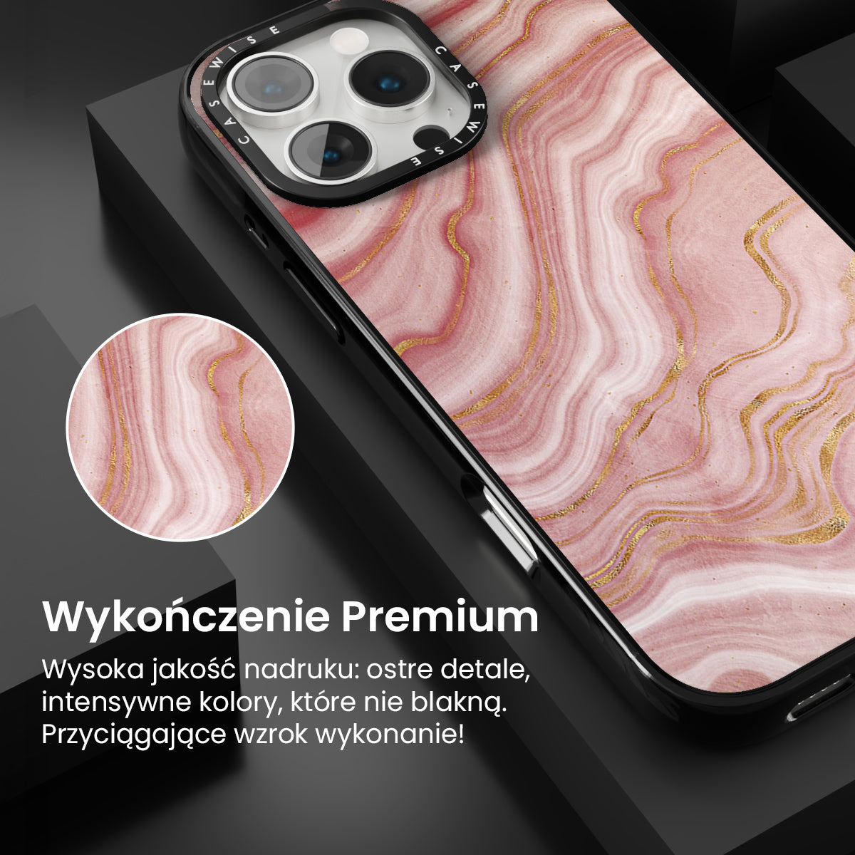 Pink Agate Texture 09 - Etui