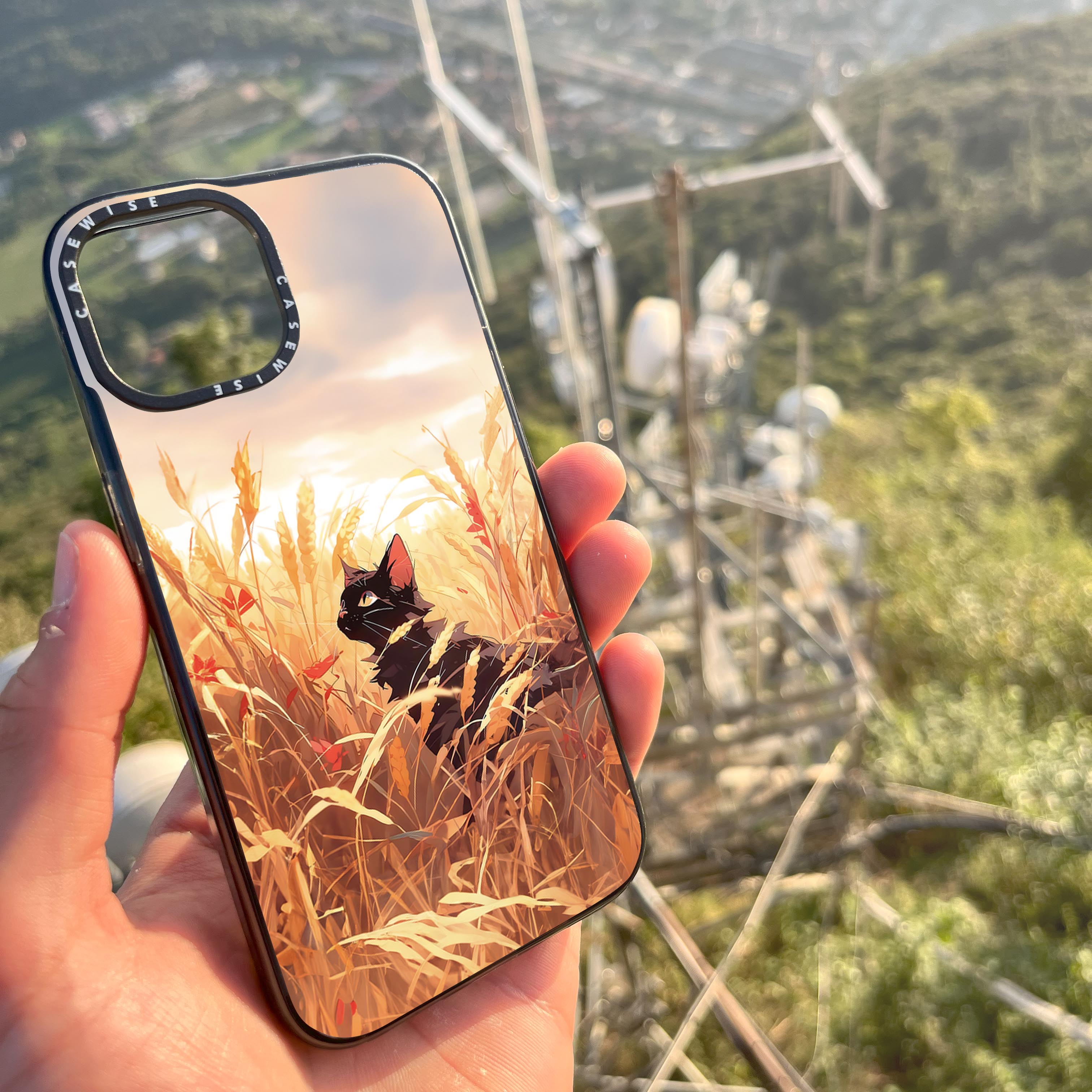 Wheat Landscape Cat - Etui