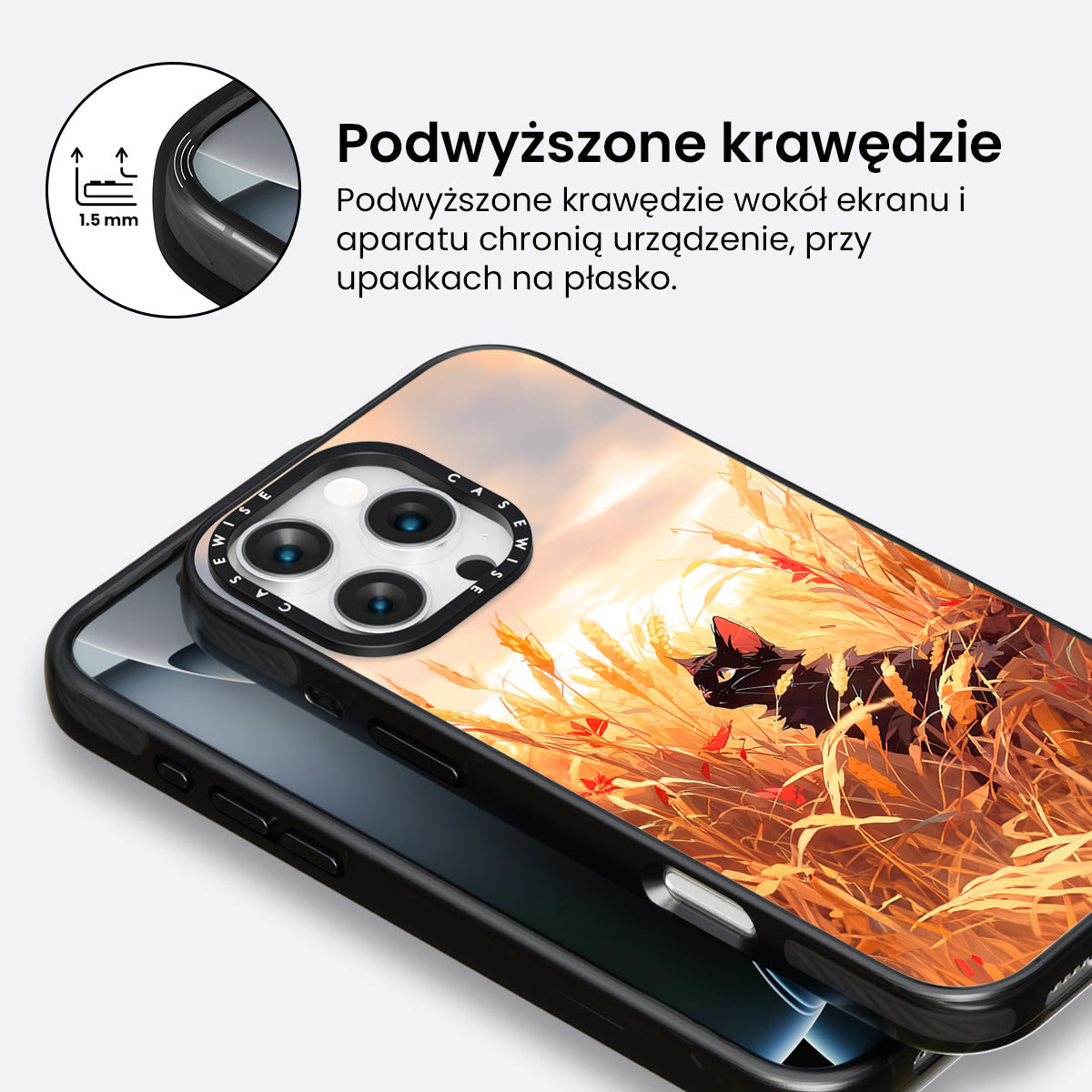 Wheat Landscape Cat - Etui
