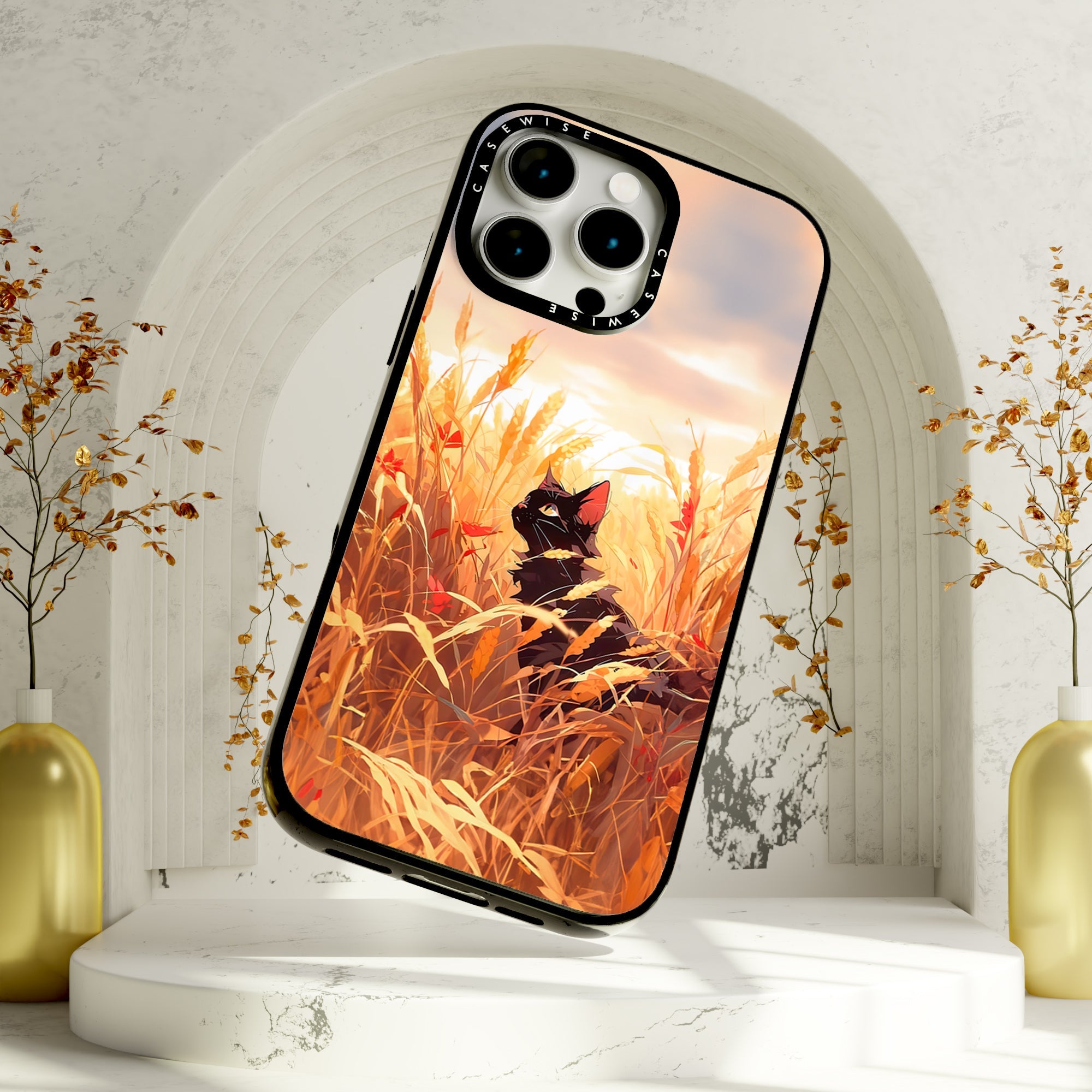 Wheat Landscape Cat - Etui