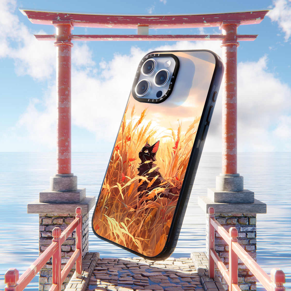 Wheat Landscape Cat - Etui