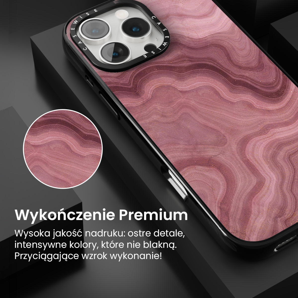 Pink Agate Texture 07 - Etui