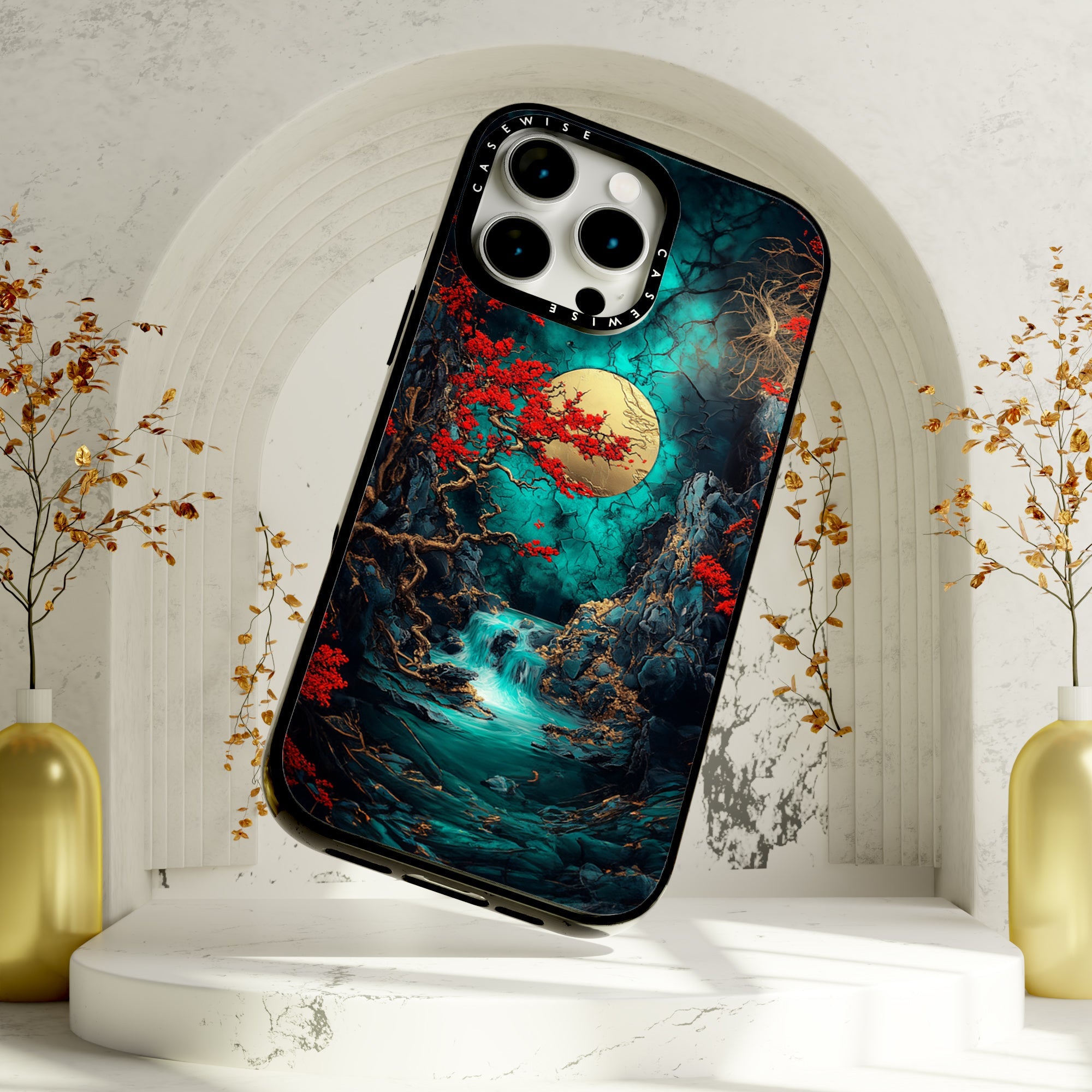 Emerald Cherry Blossom Flux - Etui