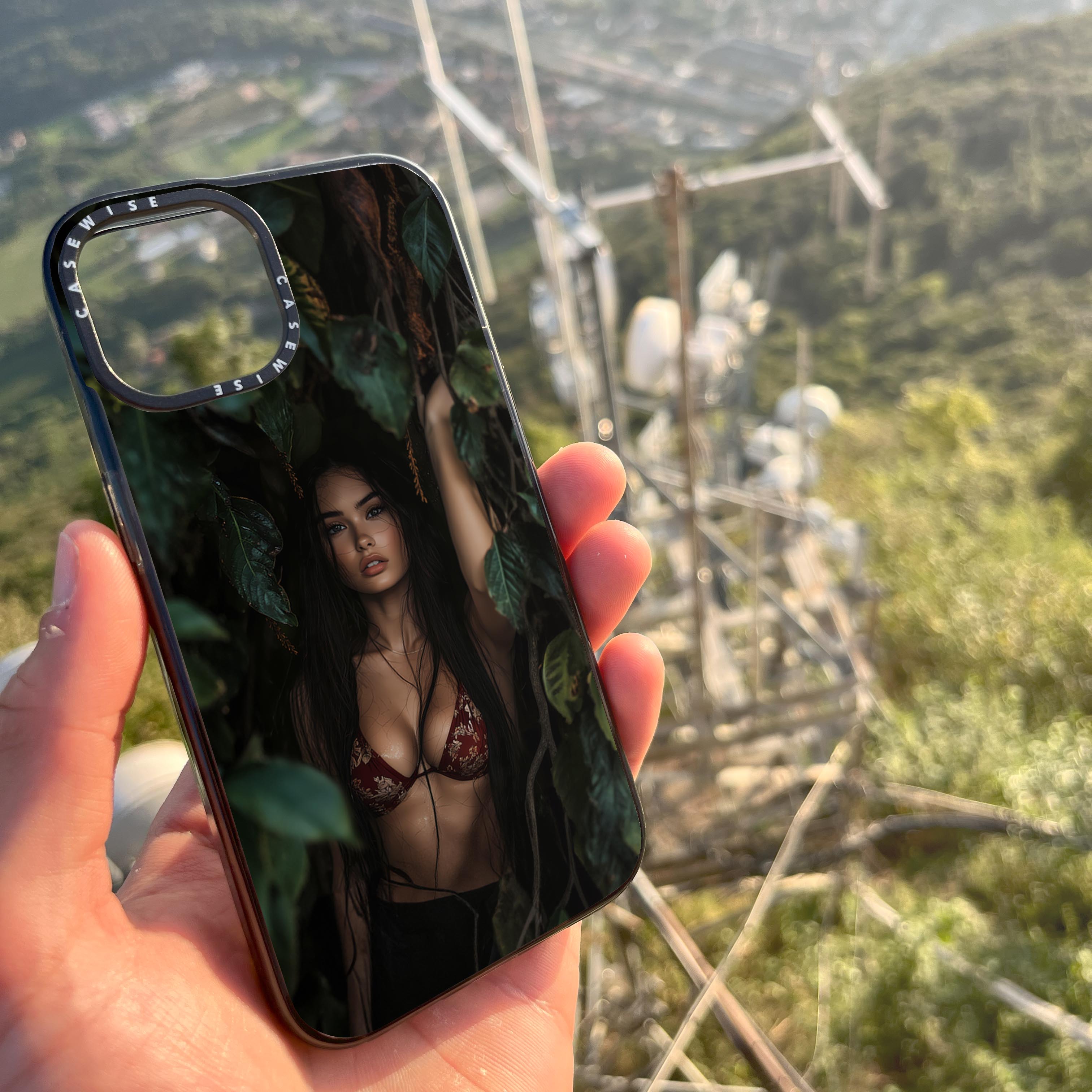 Tropical Leaf Girl - Etui