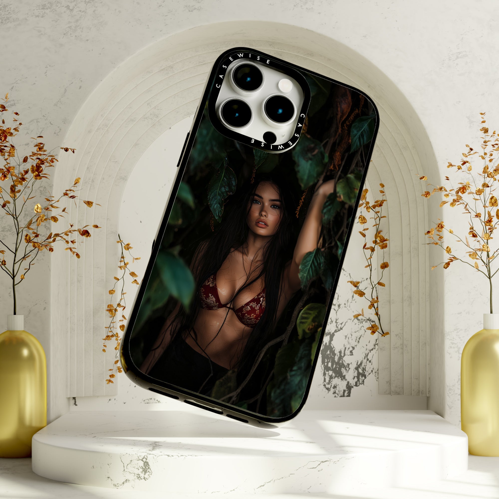 Tropical Leaf Girl - Etui